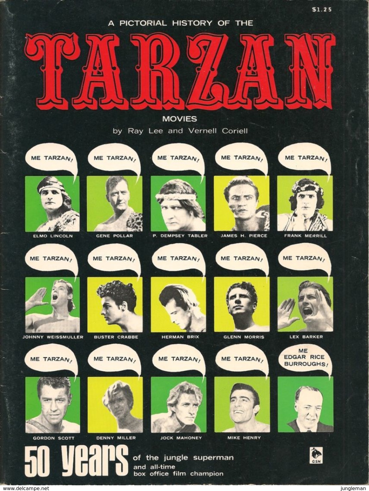 Tarzan Movies De Ray Lee & Vernell Coriell - Golden State News Co.- En Anglais - Année 1966 - Bon état. - Autres Éditeurs