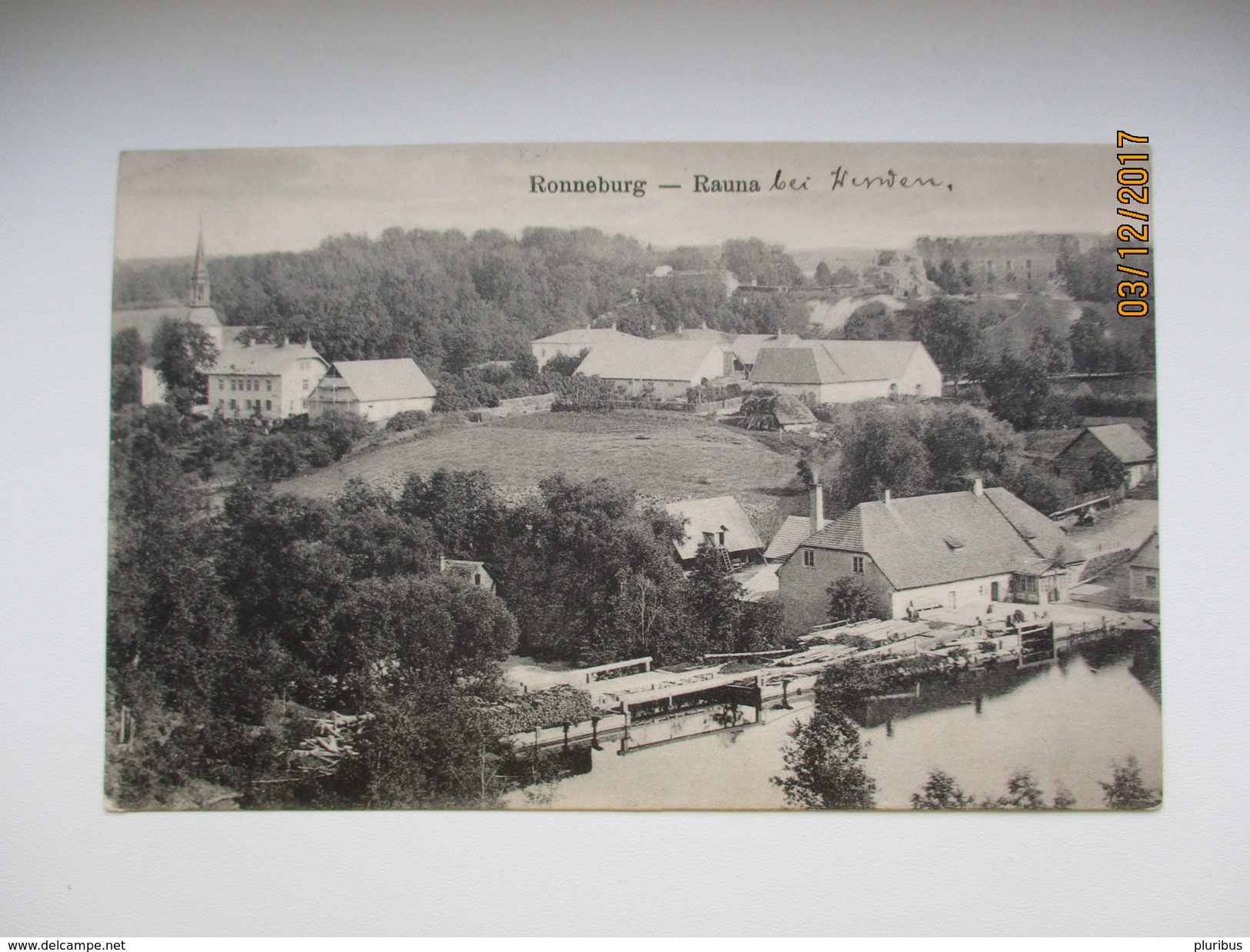 IMP. RUSSIA , LATVIA , RONNEBURG  RAUNA , WATERMILL SAW MILL   , OLD POSTCARD , RA - Latvia