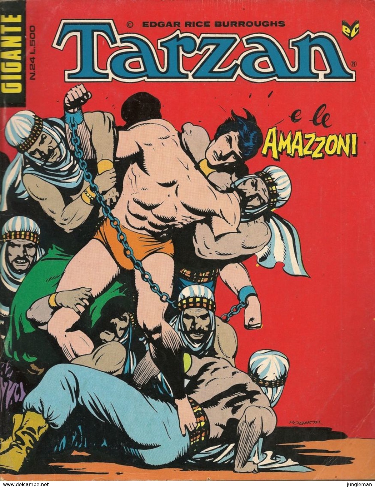 Tarzan Gigante N° 24 - Editrice Cenisio (Hogarth) + Korak - En Italien - Juillet 1976 - Bon état. - Autres & Non Classés