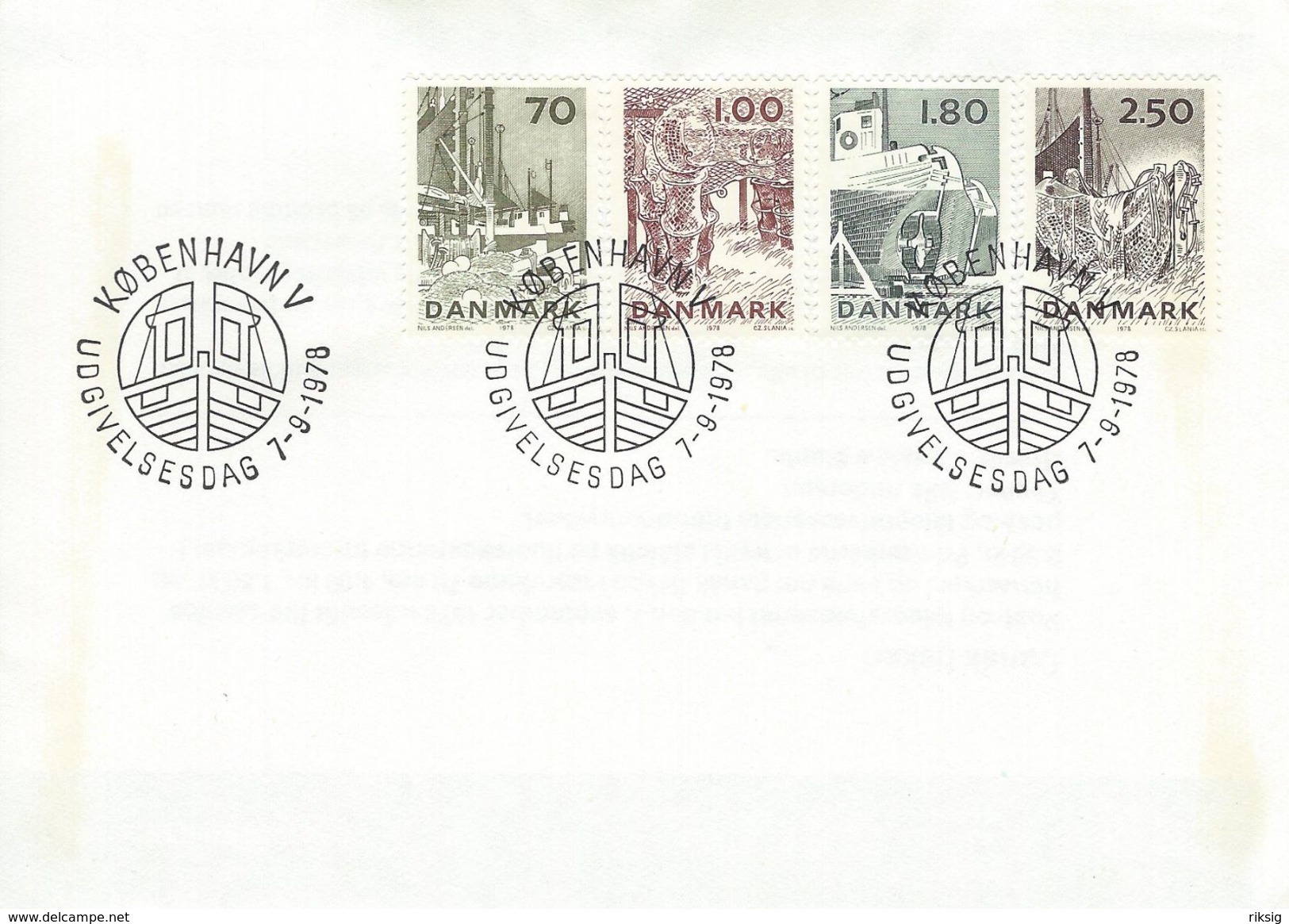 Denmark - Fishery.  Fdc.  H-1224 - Other & Unclassified