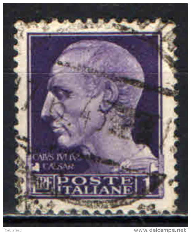 ITALIA LUOGOTENENZA - 1945 - IMPERIALE CON FASCI - SENZA FILIGRANA - USATO - Used