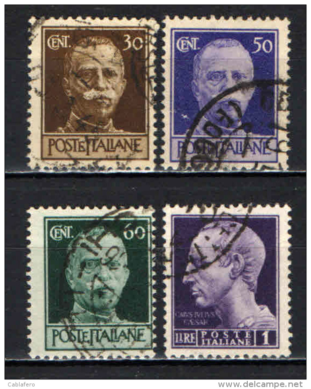 ITALIA LUOGOTENENZA - 1944 -IMPERIALE SENZA FASCI - FILIGRANA CORONA - USATI - Used