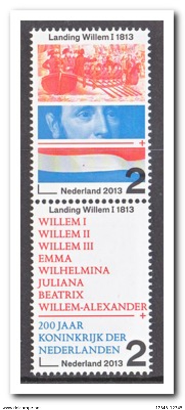 Nederland 2013, Postfris MNH, NVPH 3133-34, 200 Year Kingdom - Ongebruikt