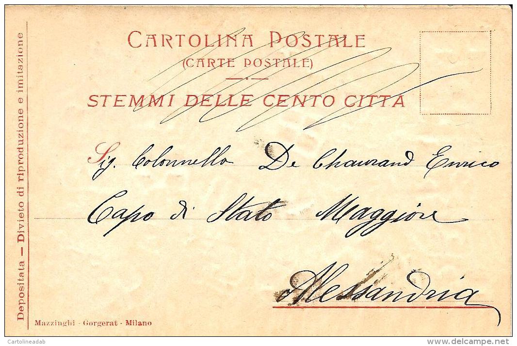[DC9272] CPA - STEMMI CENTO CITTA' PIEMONTE LOMBARDIA -IN RILIEVO - EDIZ. MAZZINGHI GORGERAT MILANO - NV - Old Postcard - Storia