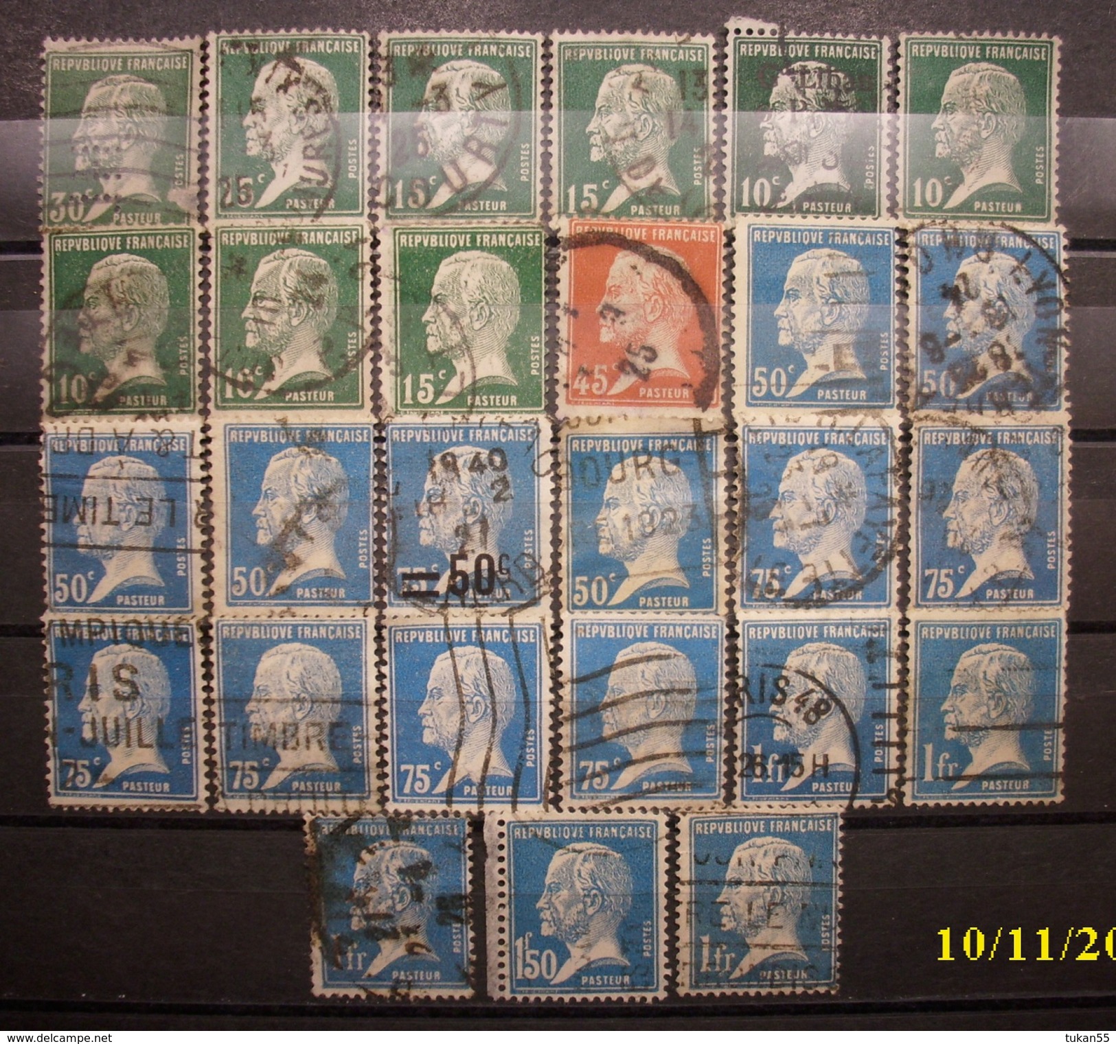 Frankreich Lot Pasteur 1923 - 1926 Gestempelt      (R325) - 1922-26 Pasteur