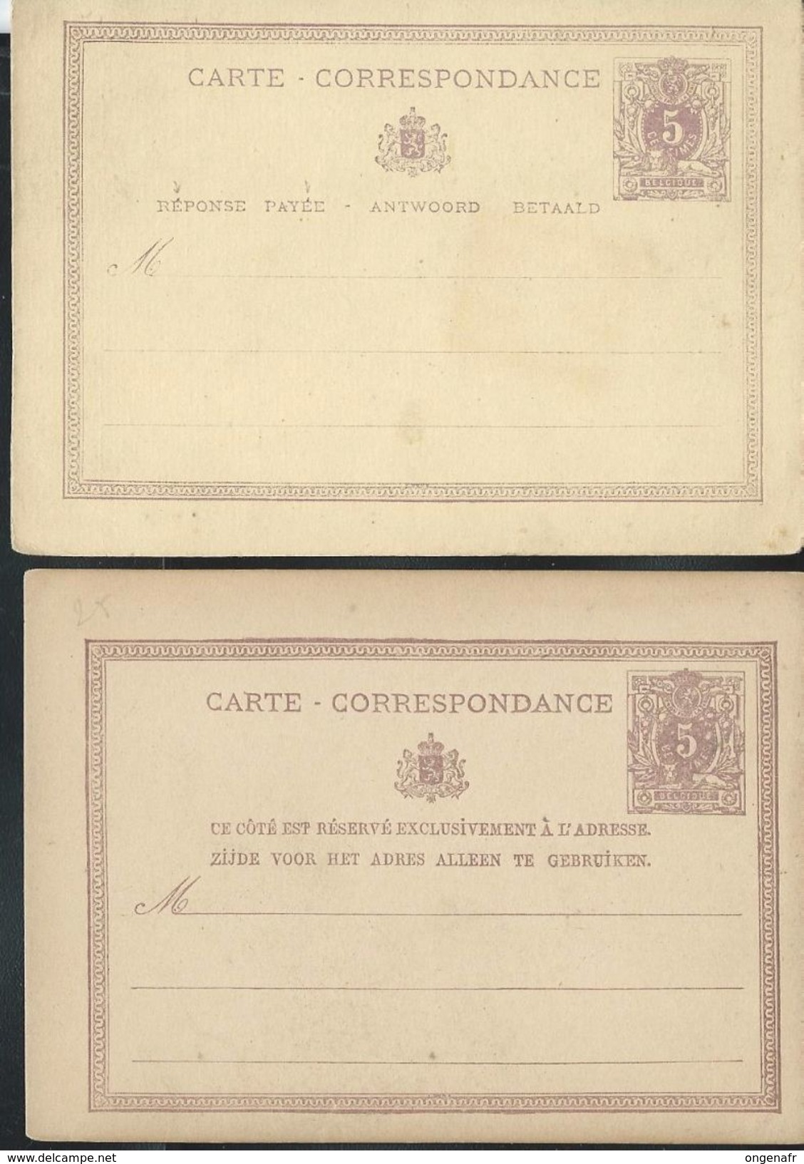 Carte Neuve N° 5 Et 6 - Postkarten 1871-1909