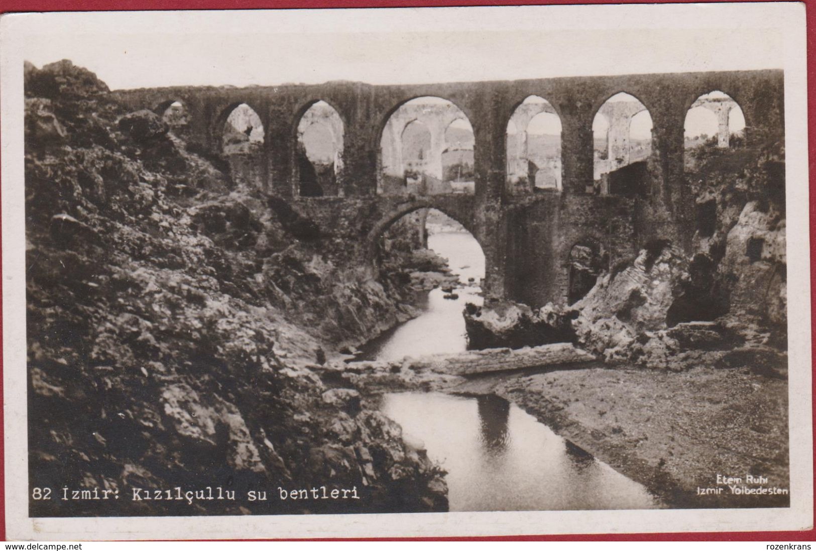 Izmir Kizilçullu Su Bentleri Roman Aquaducts Aquaduct  Buca District Meles Brook Smyrna Photo Card - Turquie