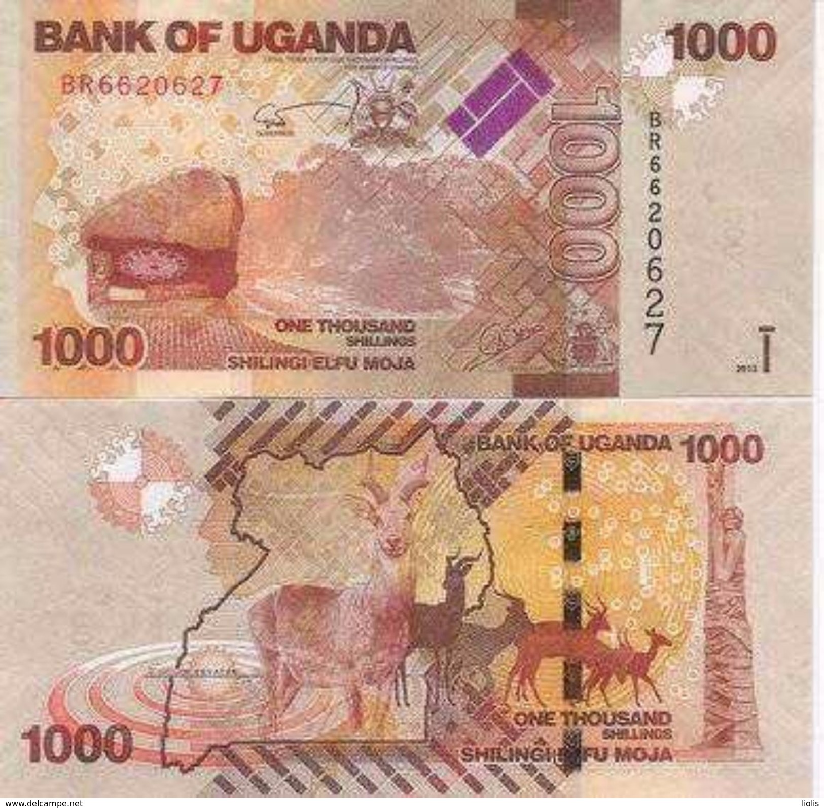 Ugavda P-49  1000 Shillings 2013  UNC - Uganda