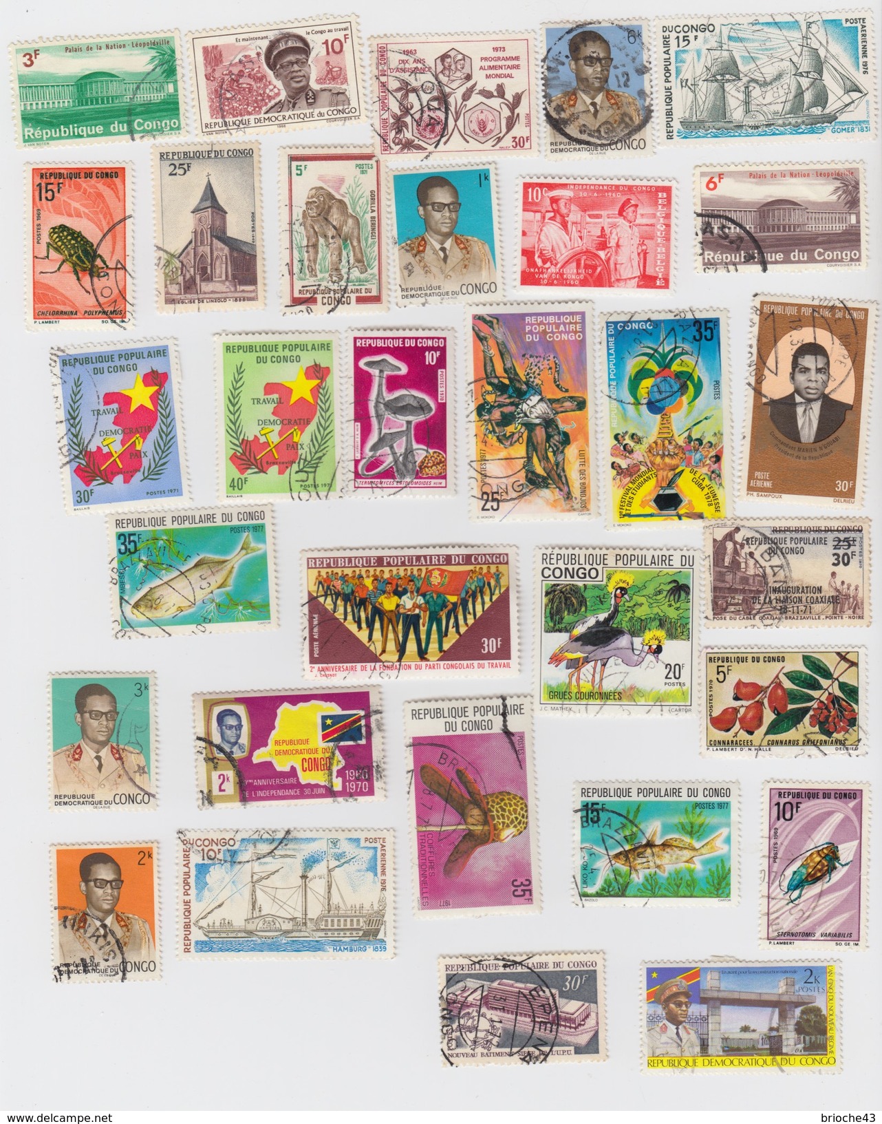 REPUBLIQUE POPULAIRE DU CONGO - LOT DE TIMBRES / R195 - Collections (sans Albums)