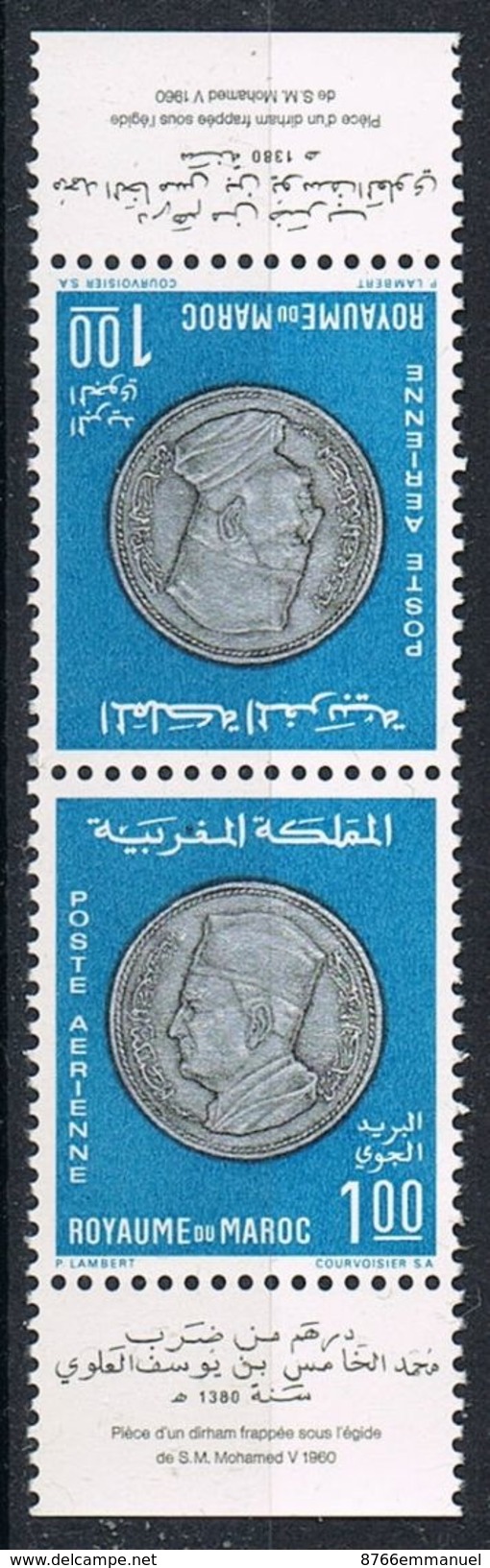 MAROC AERIEN N°117 N** EN PAIRE TËTE-BËCHE - Morocco (1956-...)