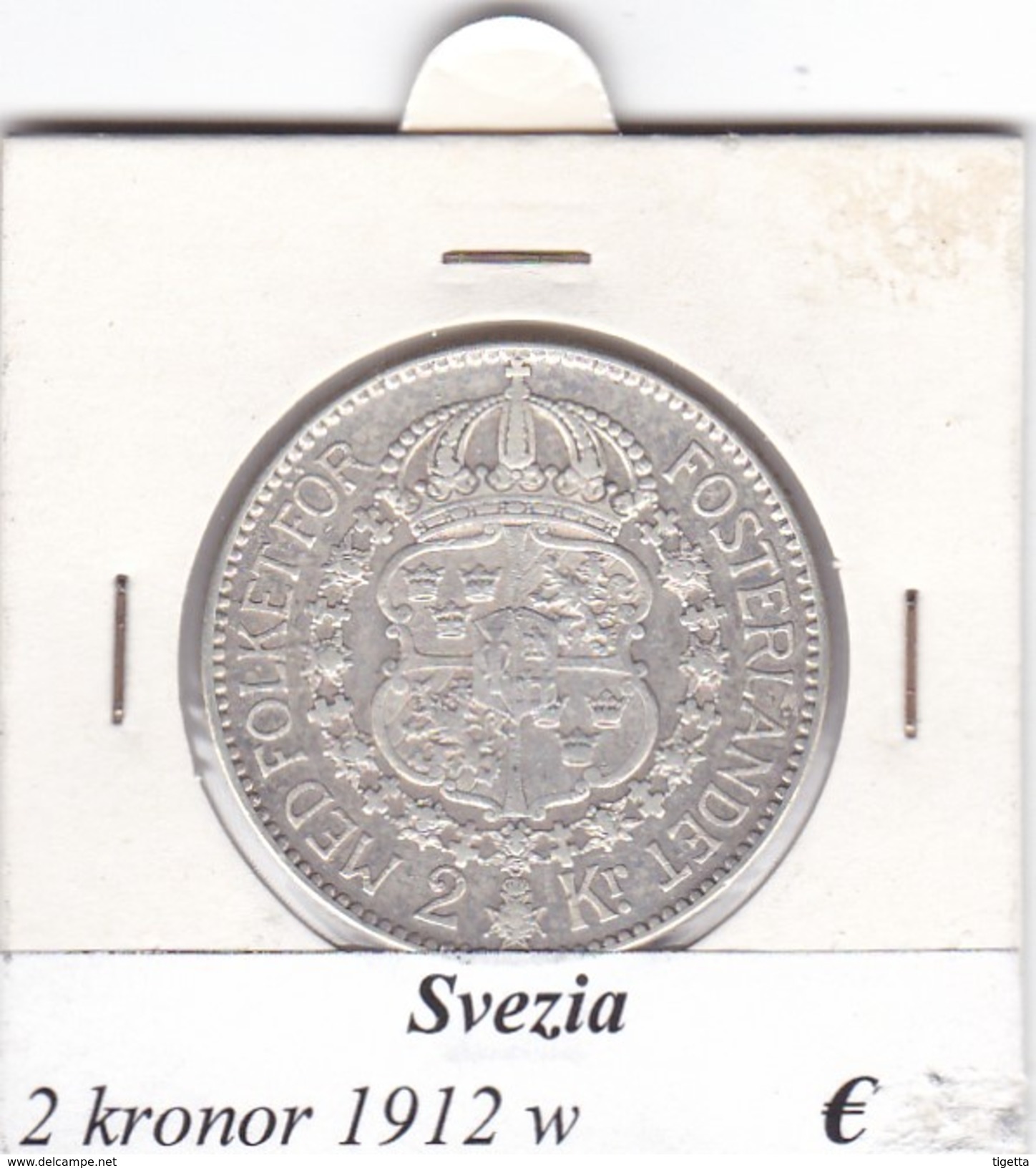 SVEZIA   2  KRONOR  ANNO 1912  COME DA FOTO - Svezia