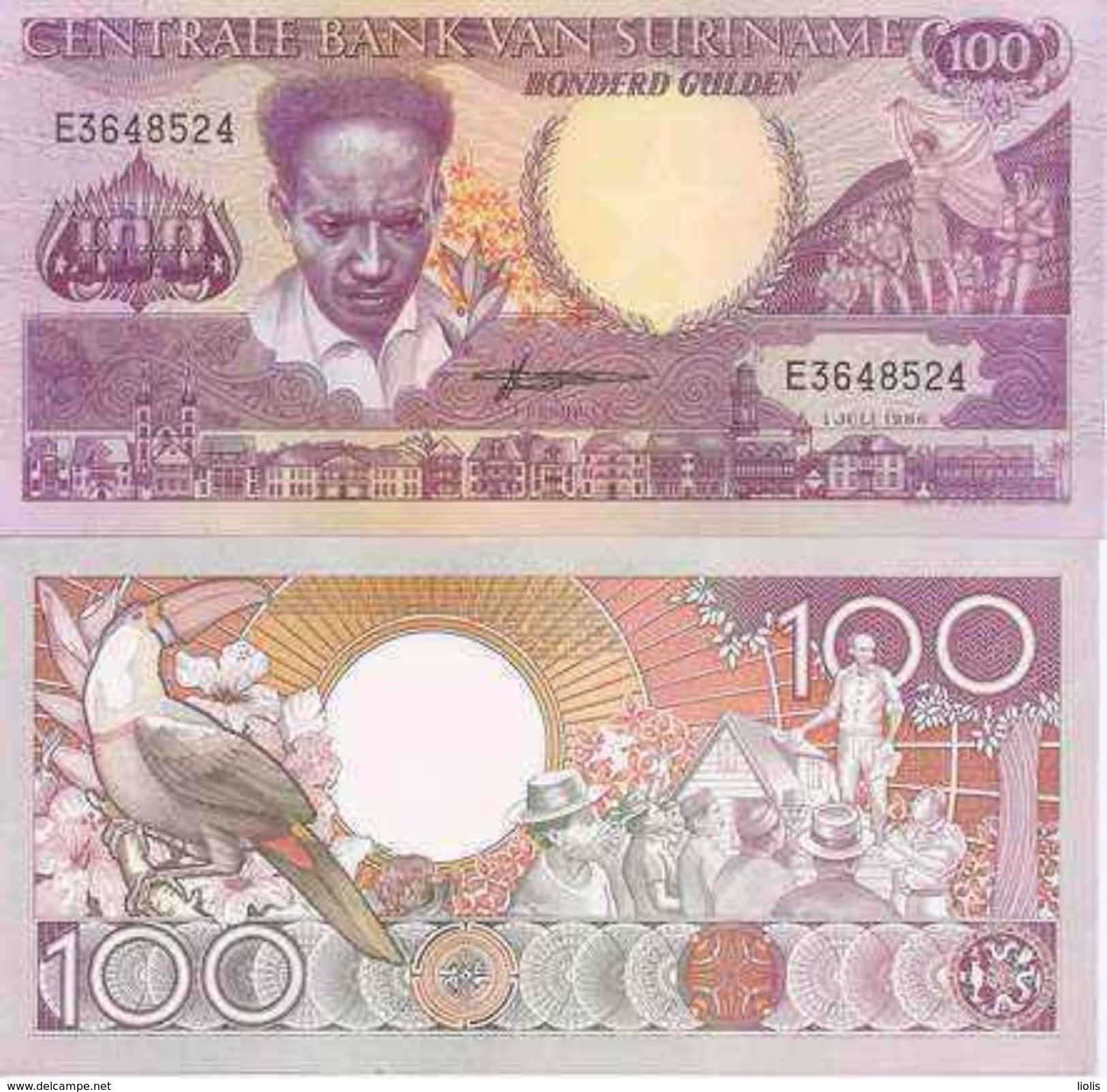 Suriman P-133a 100 Gulden 1986  UNC - Surinam