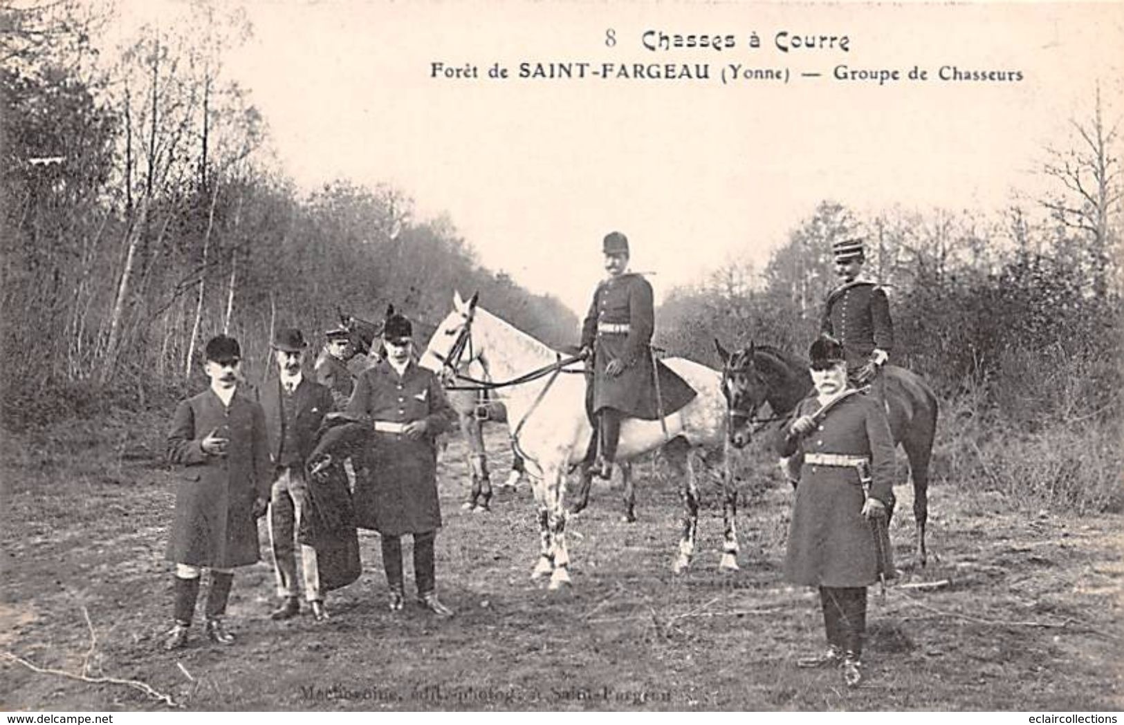 Saint Fargeau     89       Thème Chasse a courre  Lot de 17  cartes   ( voir scan)