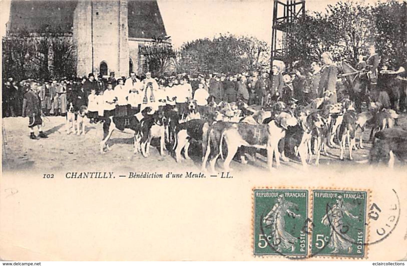 Chantilly   60          Thème Chasse A Courre  Lot De 2  Cartes   ( Voir Scan) - Chantilly