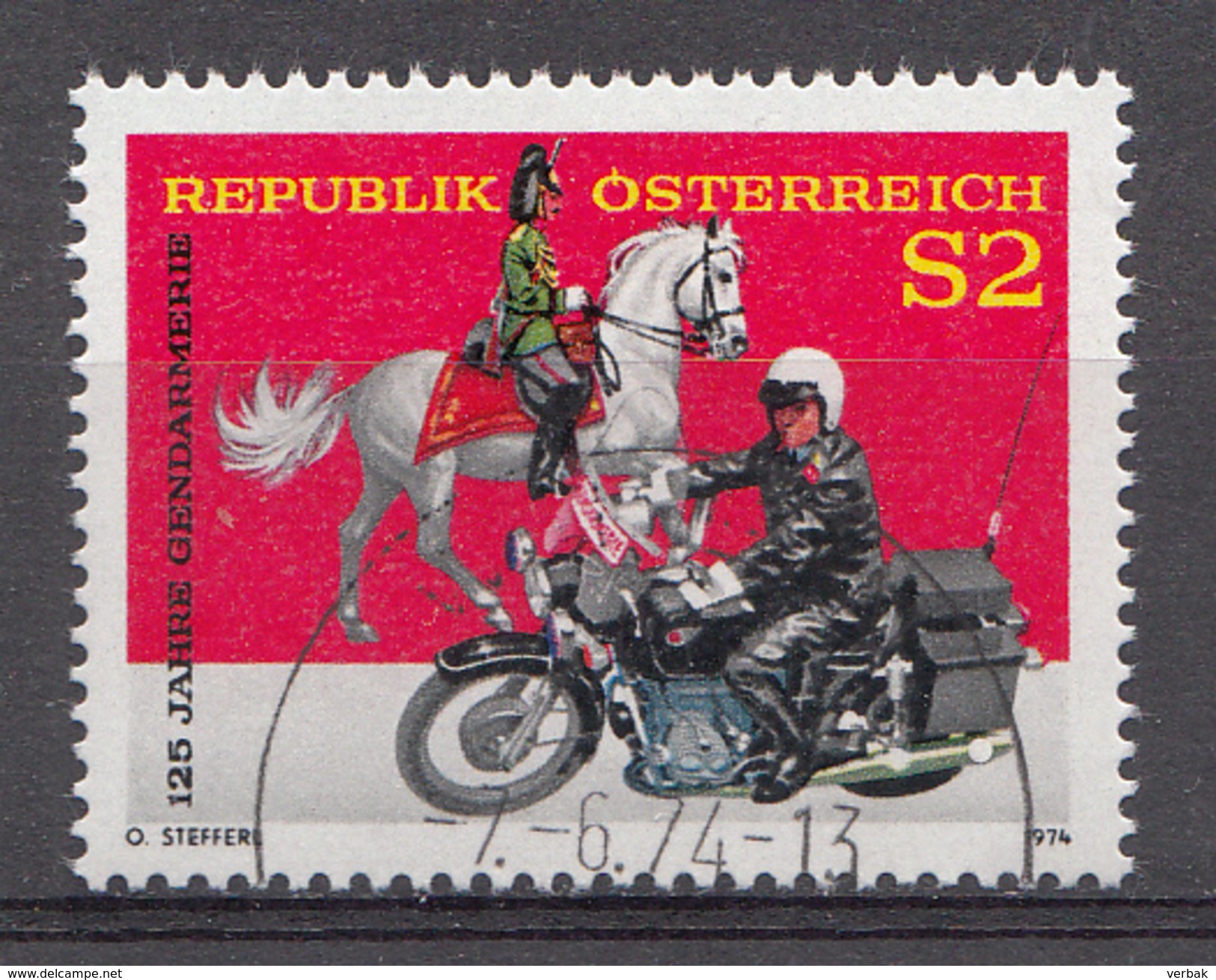 Autriche 1974  Mi.Nr: 1454 Österreichische Gendarmerie  Oblitèré / Used / Gebruikt - Oblitérés
