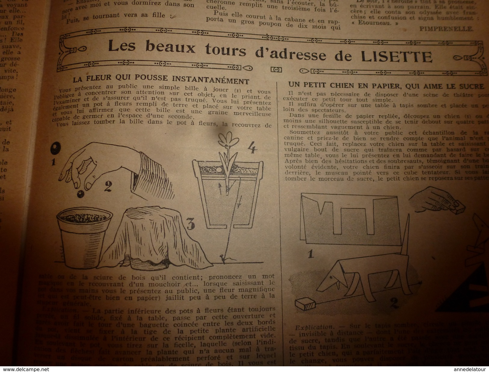 1937 LISETTE ---->Le violon magique d'Huguette Vorel (texte et dessins de René Louys); etc