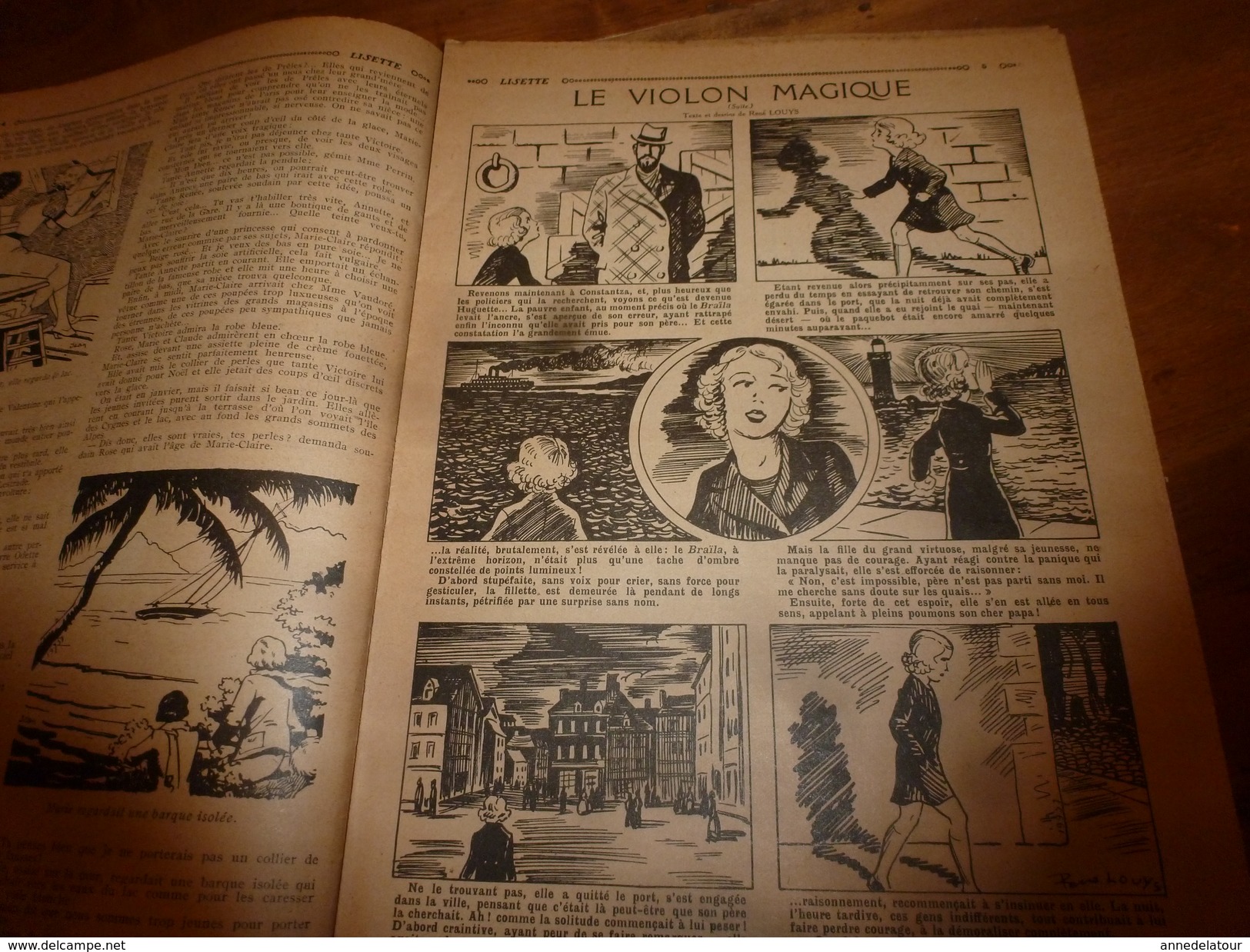 1937 LISETTE:Le Violon Magique D'Huguette Vorel (texte Et Dessins De René Louys);Petite Robe Au Tricot Pour Bébé;etc - Lisette