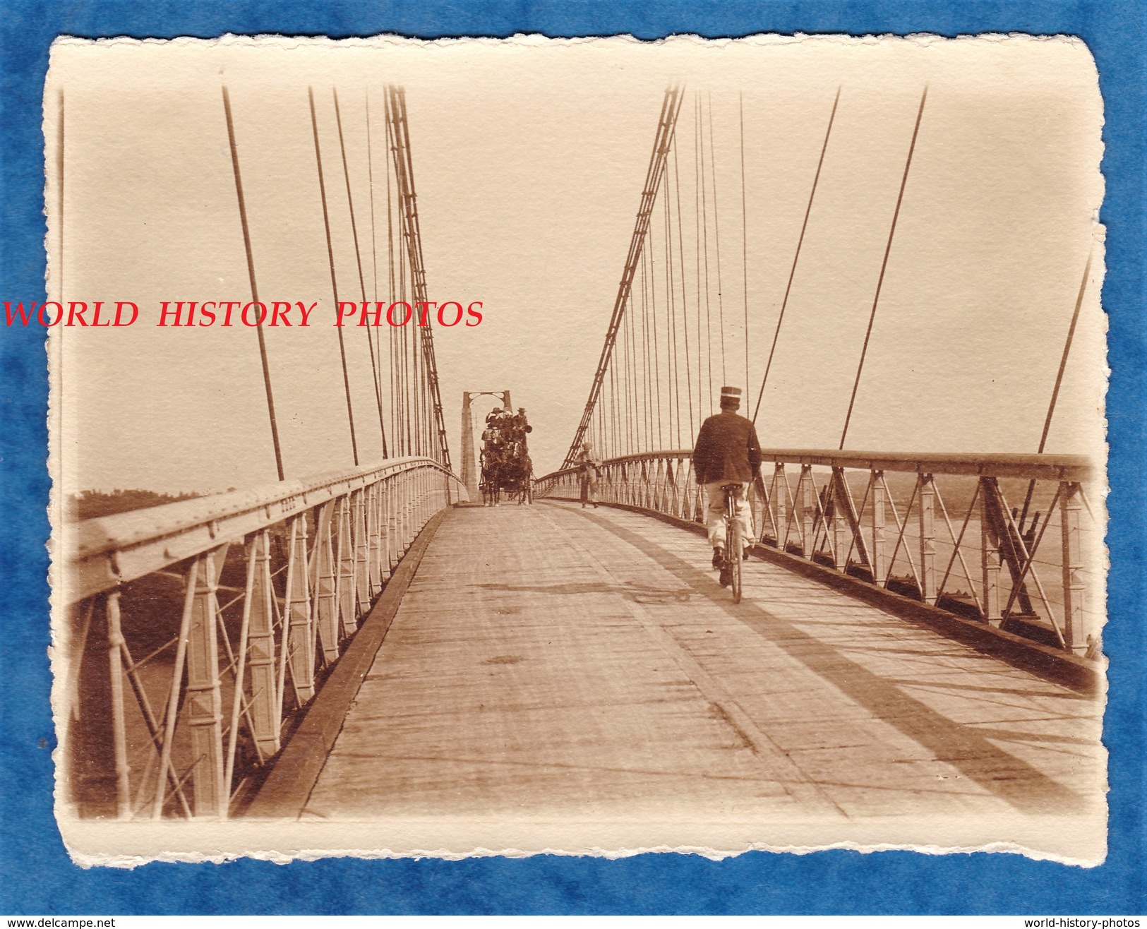 Photo Ancienne - Secteur LANNION / PAIMPOL - Diligence Sur Un Pont - SUPERBE - Attelage - 1911 - Cotes D' Armor Bretagne - Places