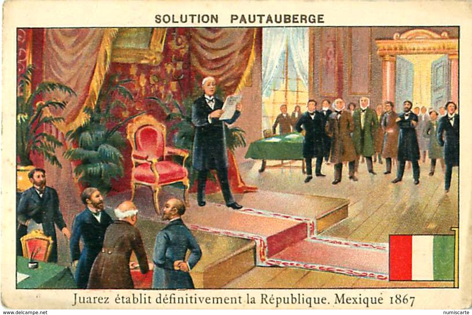 Cpa Pub Solution PATAUBERGE - JUAREZ établit Définitivement La République - MEXIQUE 1867 - Werbepostkarten