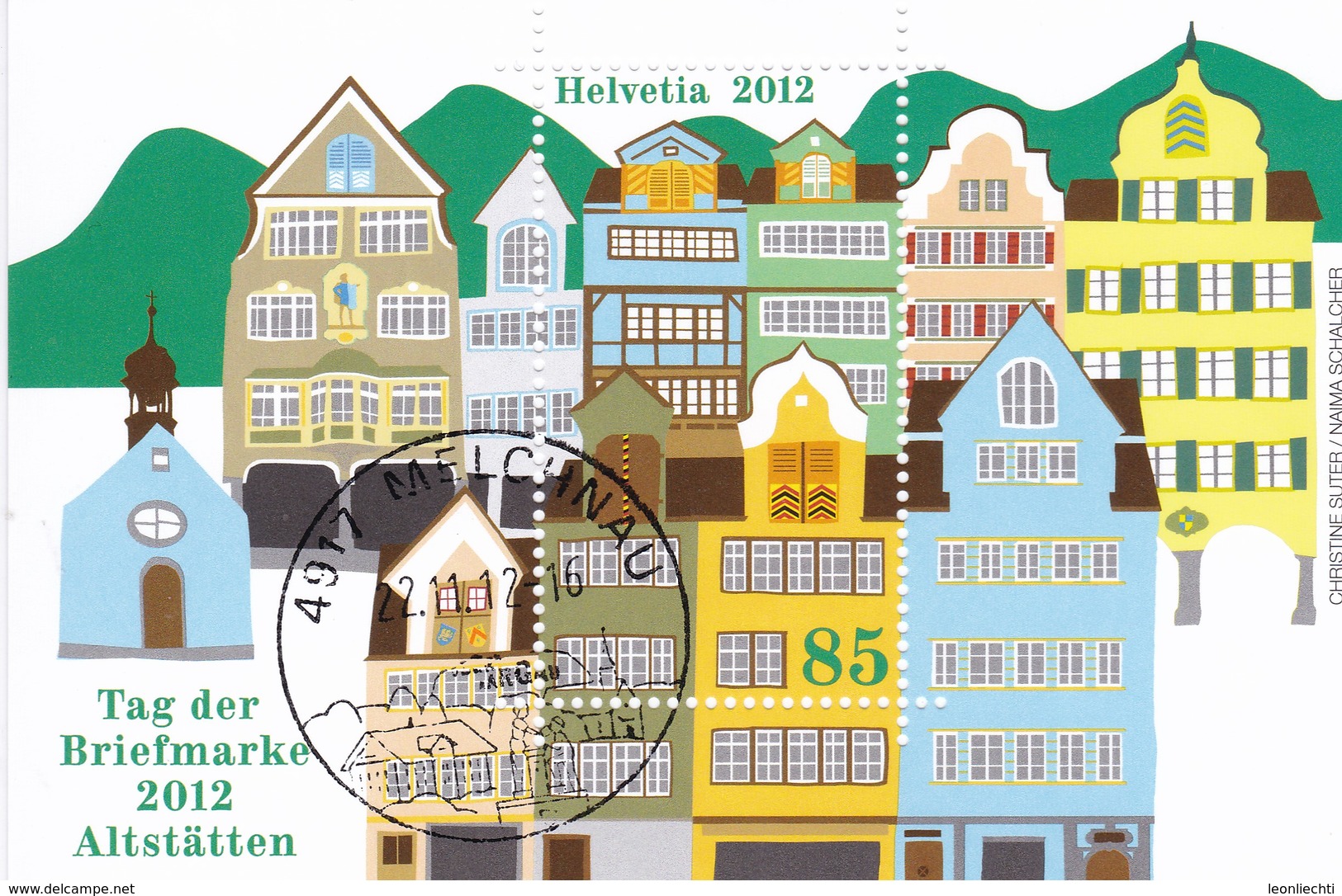 2012 Sonderblock Tag Der Briefmarke.  Mi. Bl. 51 ° Melchnau - Blocs & Feuillets