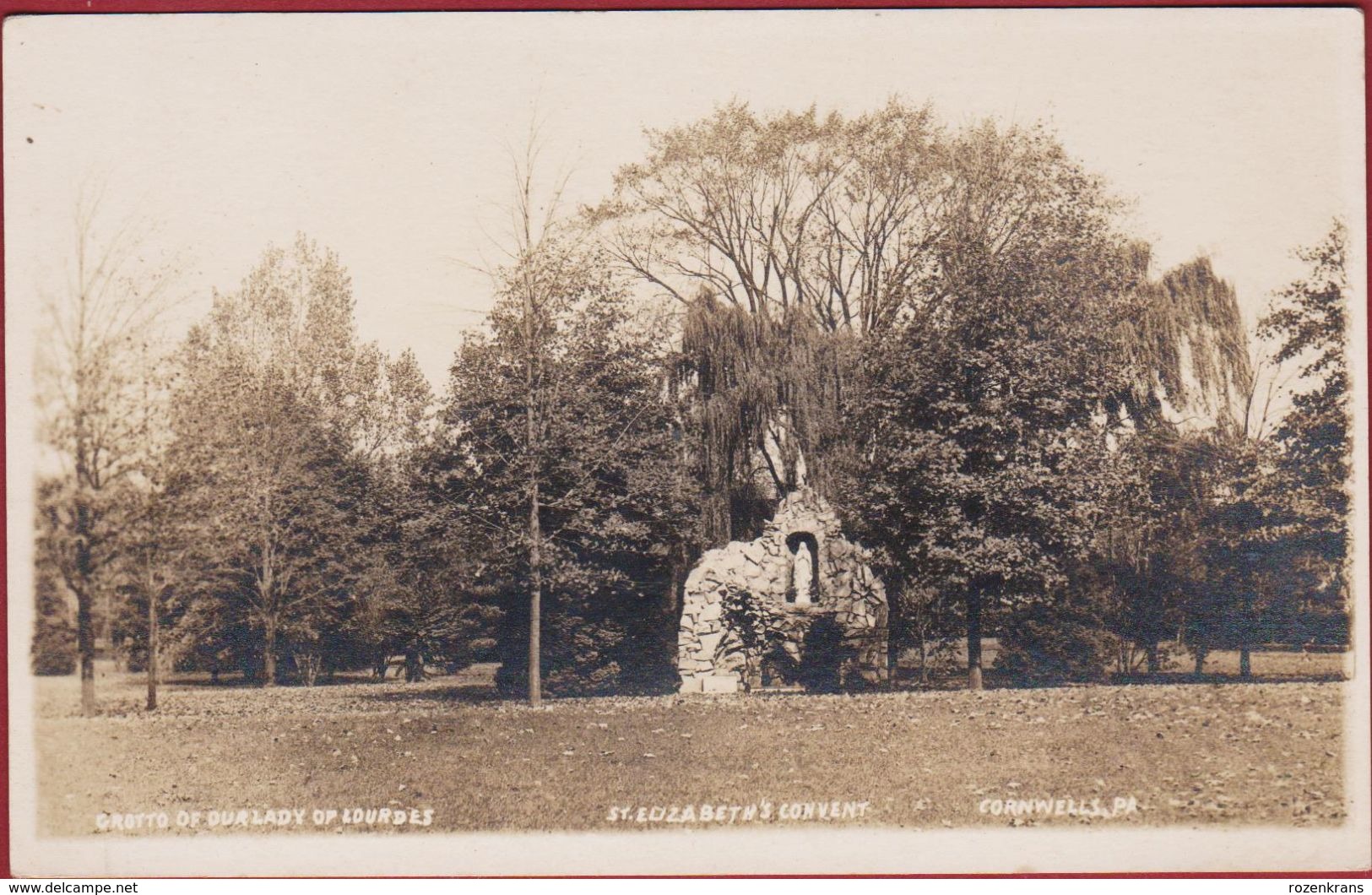 Unique Photo Card St. Elizabeth's Convent Grotto Our Cornwells Heights Bensalem Township Bucks County Pennsylvania - Autres & Non Classés