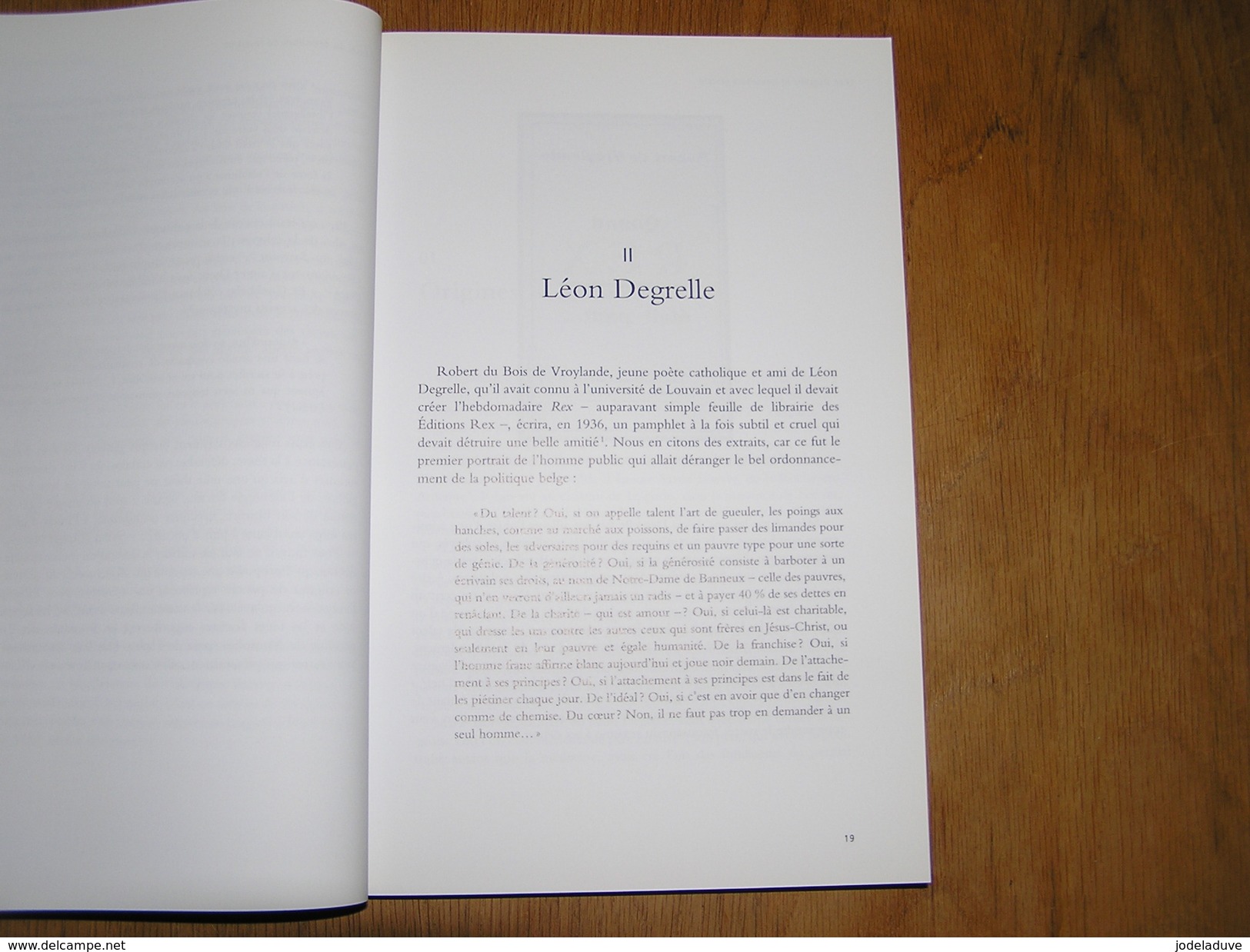 LEON DEGRELLE ET L' AVENTURE REXISTE 1927 1940 Histoire Degrelle Bouillon Rex Rexisme Politique Gouvernement