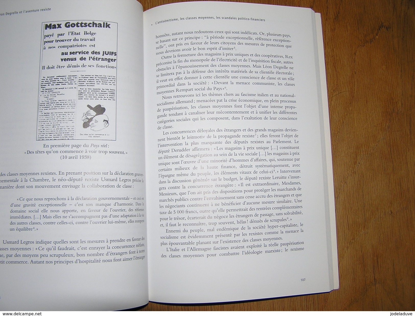 LEON DEGRELLE ET L' AVENTURE REXISTE 1927 1940 Histoire Degrelle Bouillon Rex Rexisme Politique Gouvernement