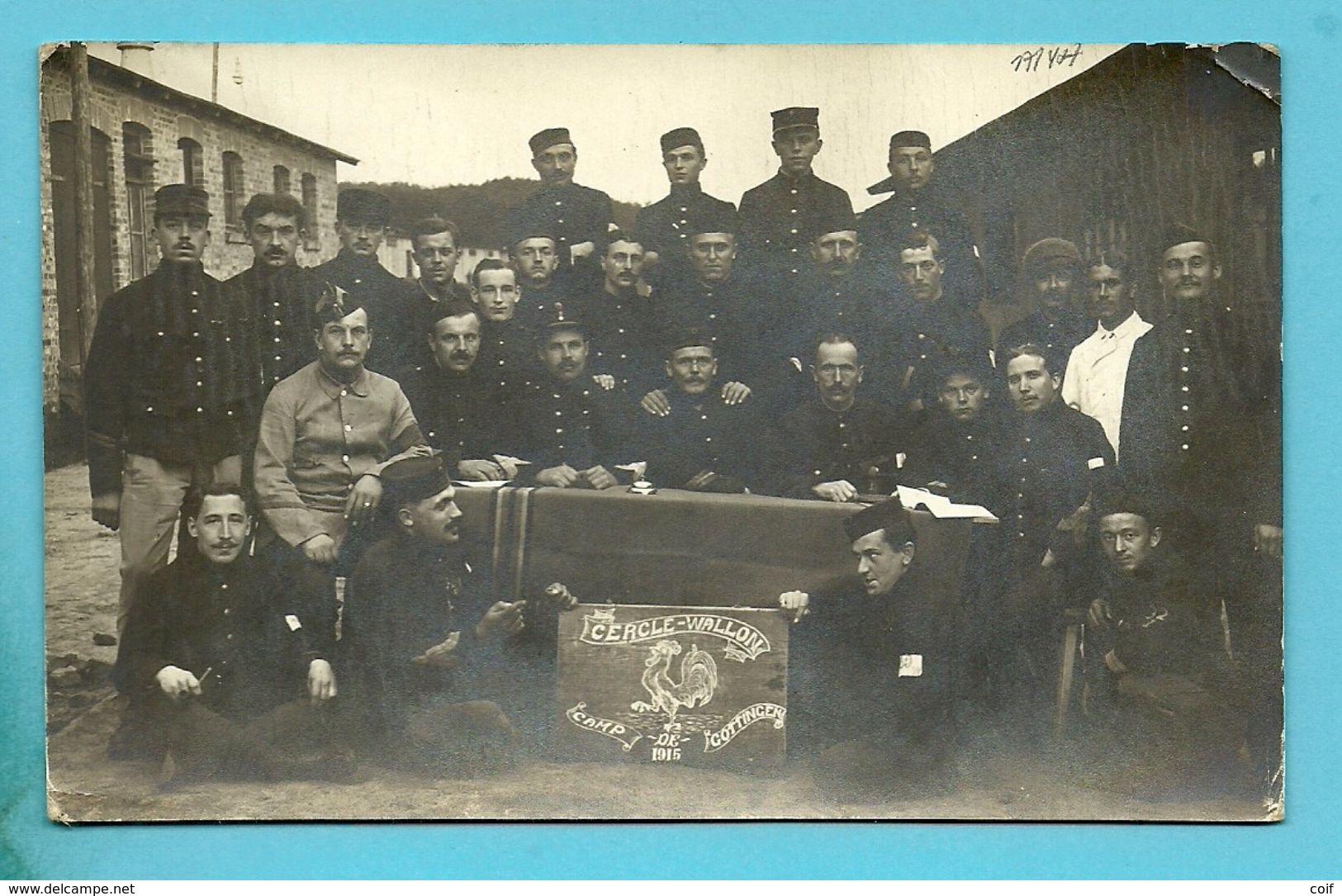 Foto-kaart CERCLE-WALLON / CAMP DE GOTTINGEN 1915 Verzonden Van GOTTINGEN Naar GENAPPE - Prisonniers