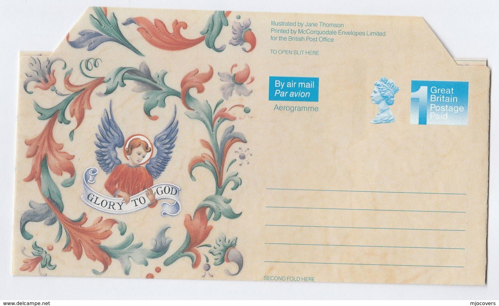 1991 GB Illus CHRISTMAS AEROGRAMME  Postal Stationery Stamps Cover - Christmas