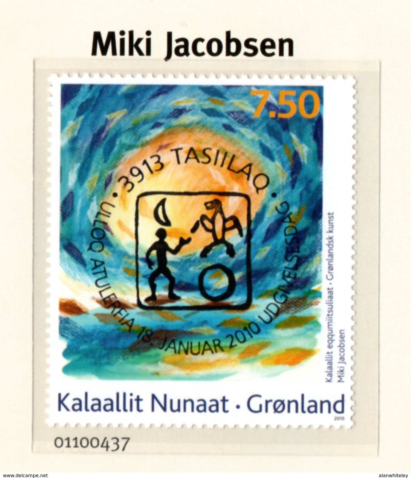 GREENLAND 2010 Contemporary Art (4th Issue): Folder With Set Of Stamps CANCELLED - Lettres & Documents