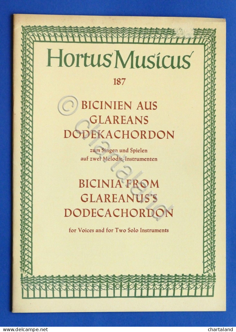 Musica Spartito - Hortus Musicus - Bicinien Aus Glareans Dodekachordon - Non Classificati