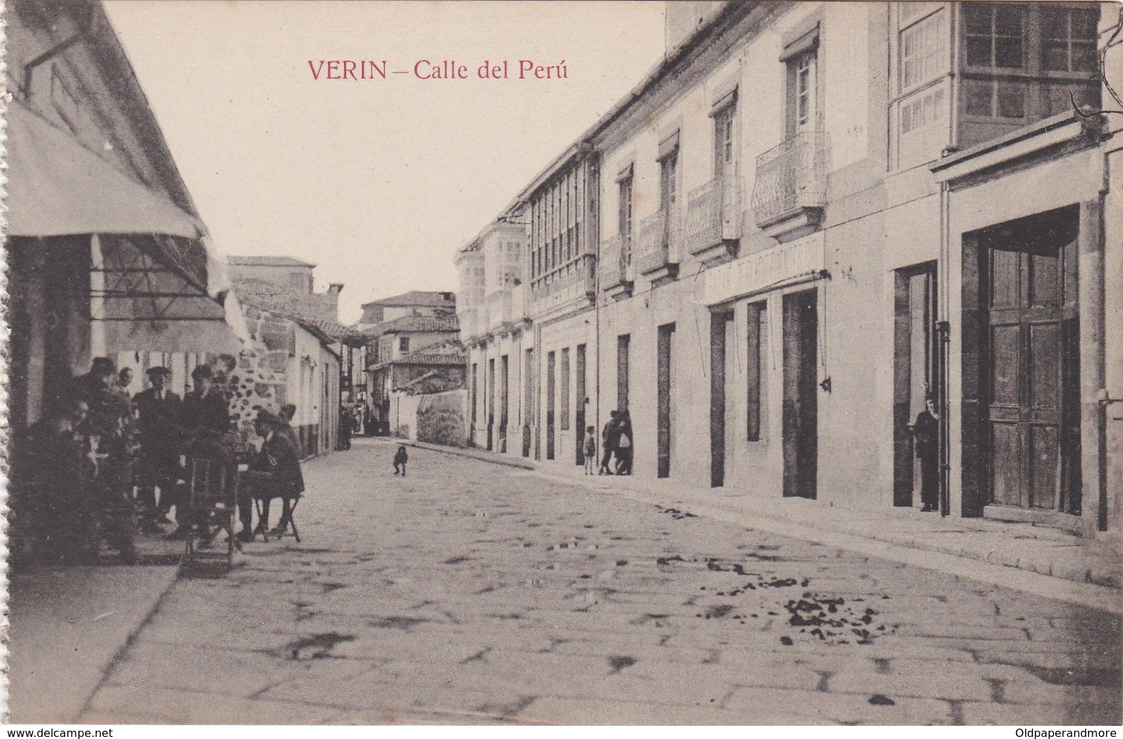 POSTCARD SPAIN  ESPAÑA - GALICIA  - ORENSE - VERIN - CALLE DEL PERÚ - Orense