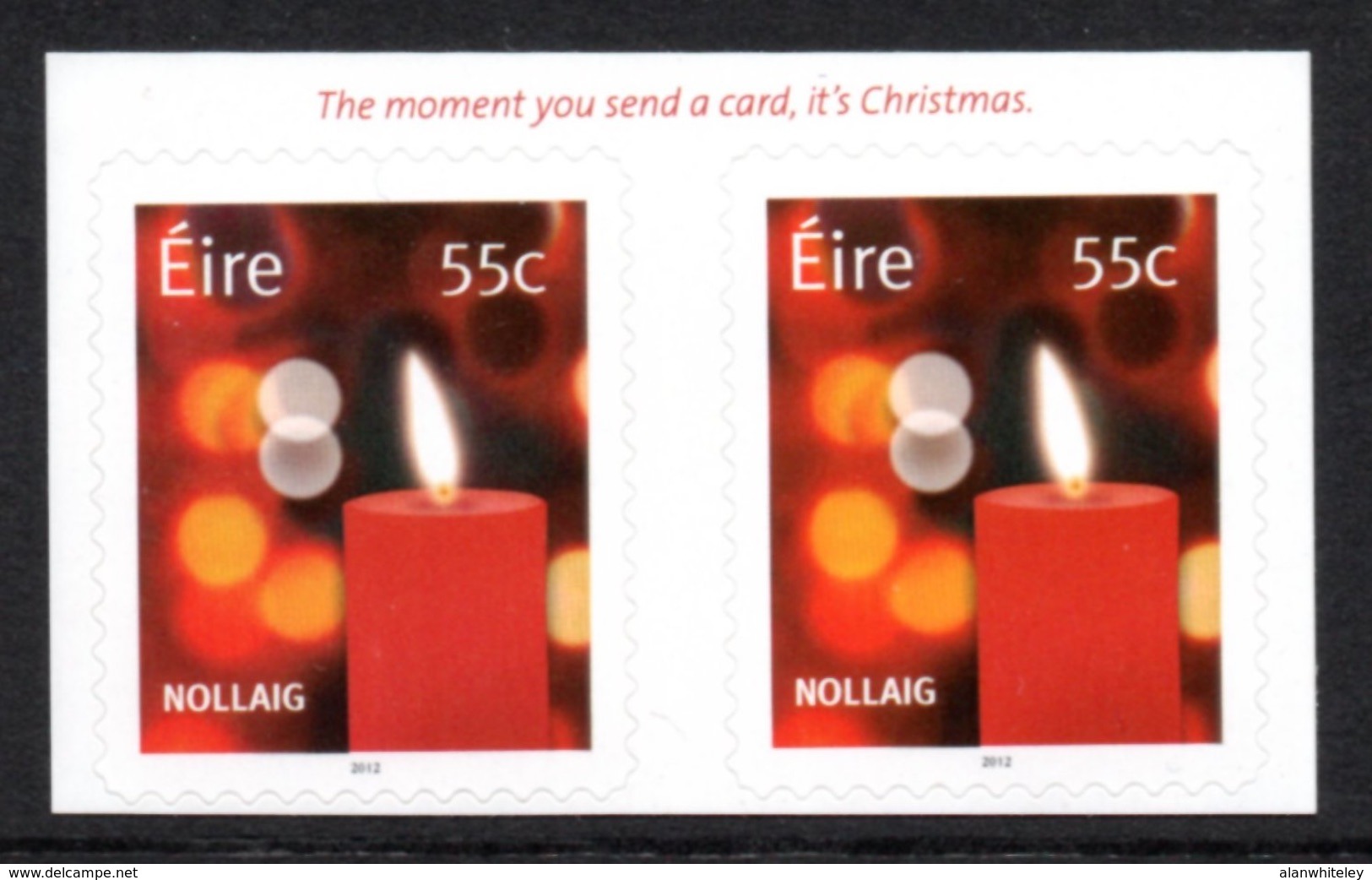 IRELAND 2012 Christmas / Candle: Horizontal Pair Of Stamps UM/MNH - Nuovi