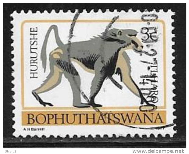 Bophuthatswana Scott # 7a Used Perf 14 Baboon,1977 - Bophuthatswana