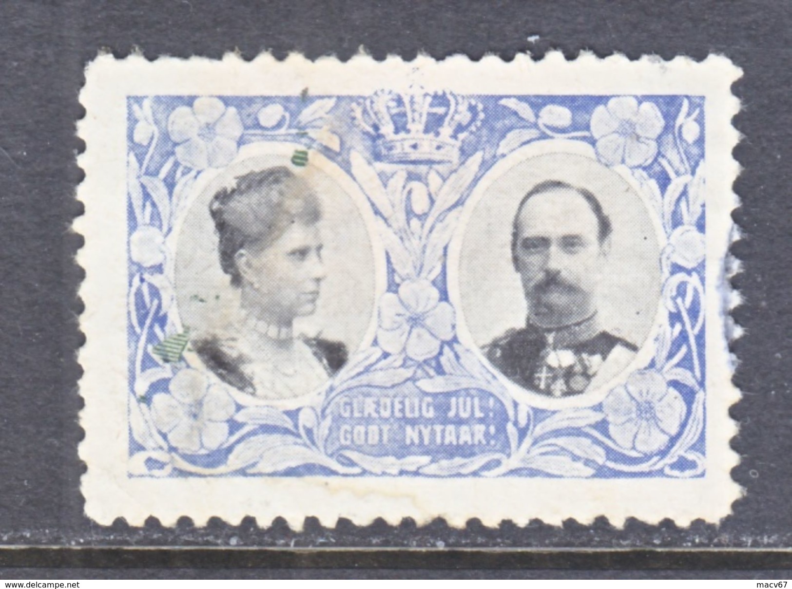 DENMARK    1907    (o)   JUL   SEAL   KING  &  QUEEN - Used Stamps