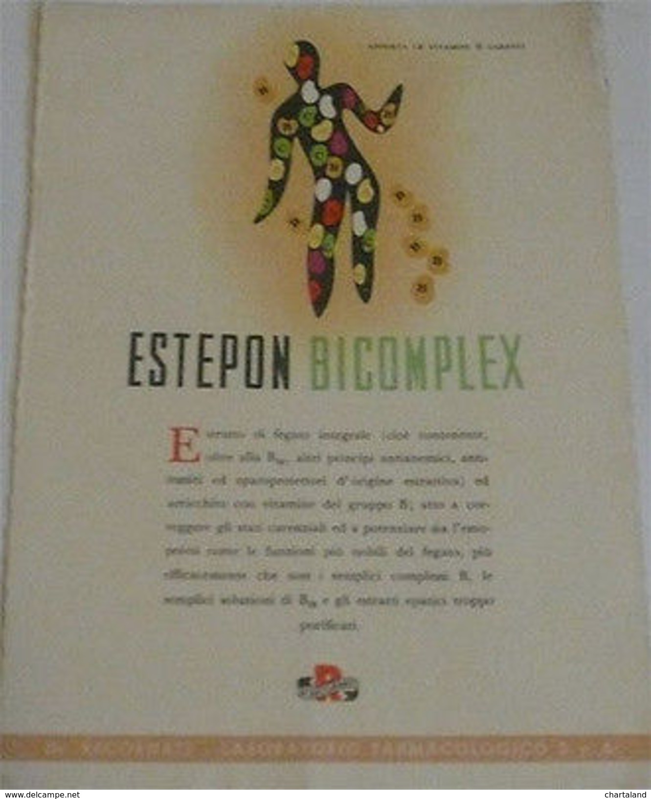 Pubblicità Farmaceutica - Estepon Bicomplex - 1950 Ca - Pubblicitari