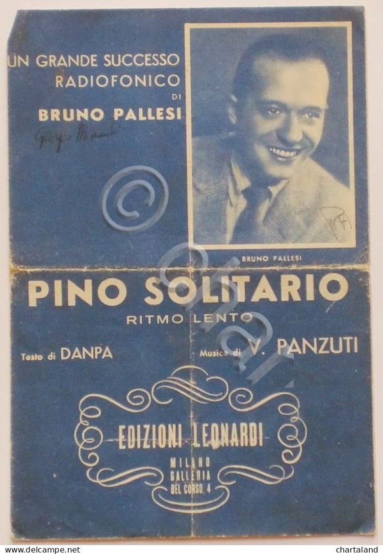 Musica Spartito - Pino Solitario - Canto, Mandolino O Fisarmonica - 1946 - Unclassified