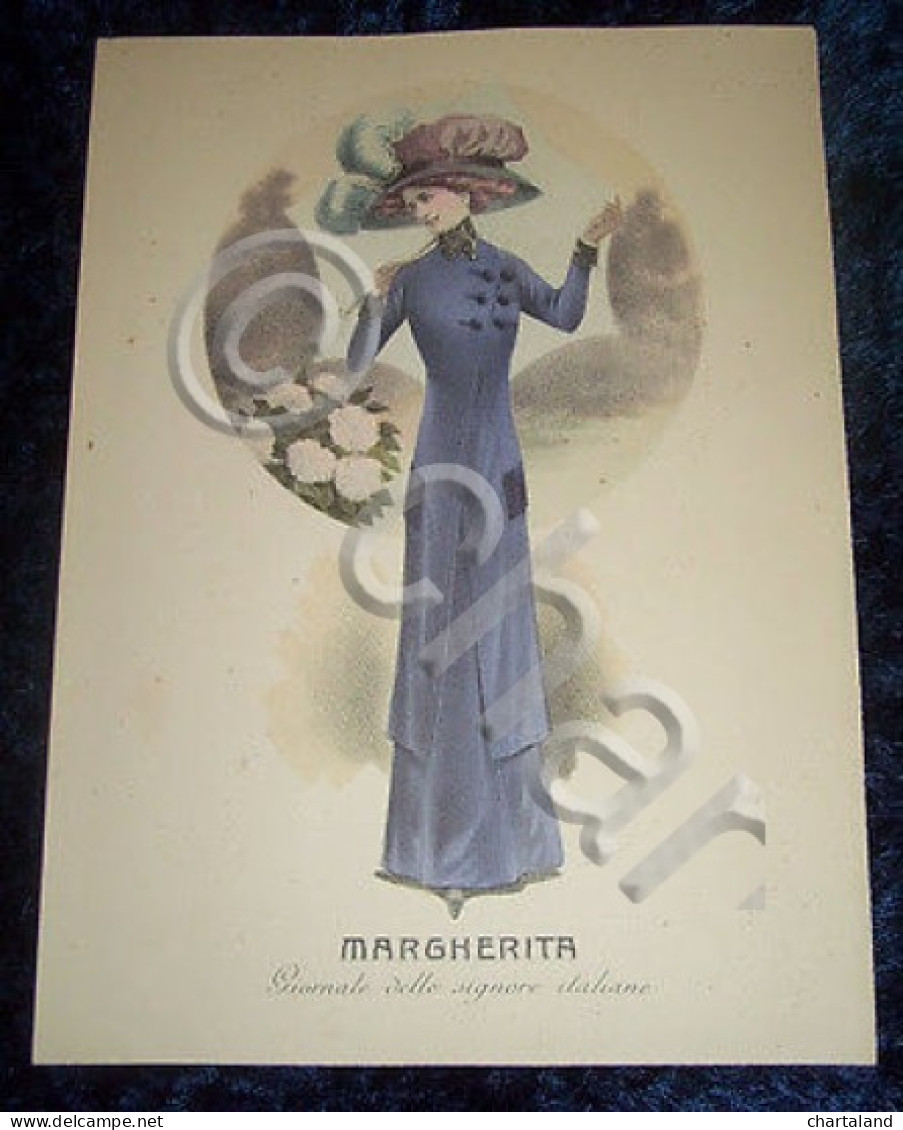 Stampa Litografia D' Epoca Originale - Moda Abiti Donna A56 - 1900 Ca - Stampe & Incisioni