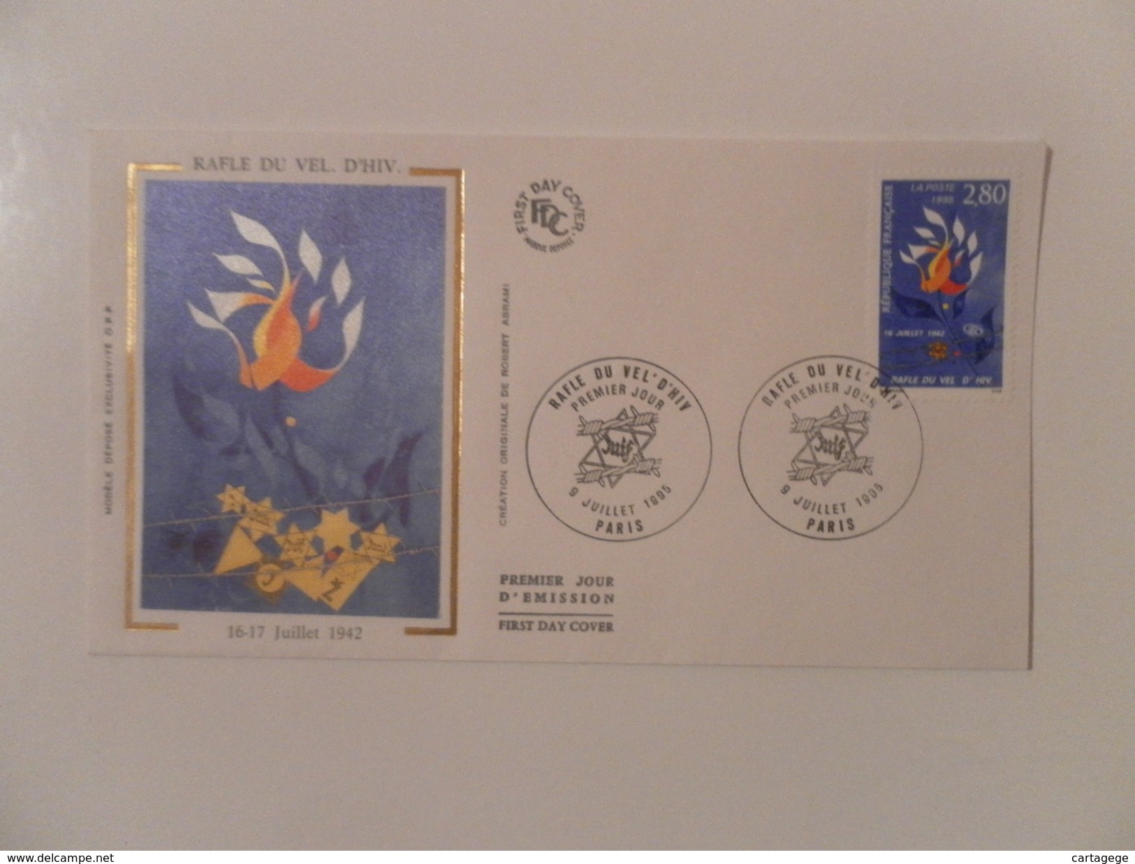 FRANCE  FDC  YT2965 RAFLE DU VAL D'HIV - 1990-1999