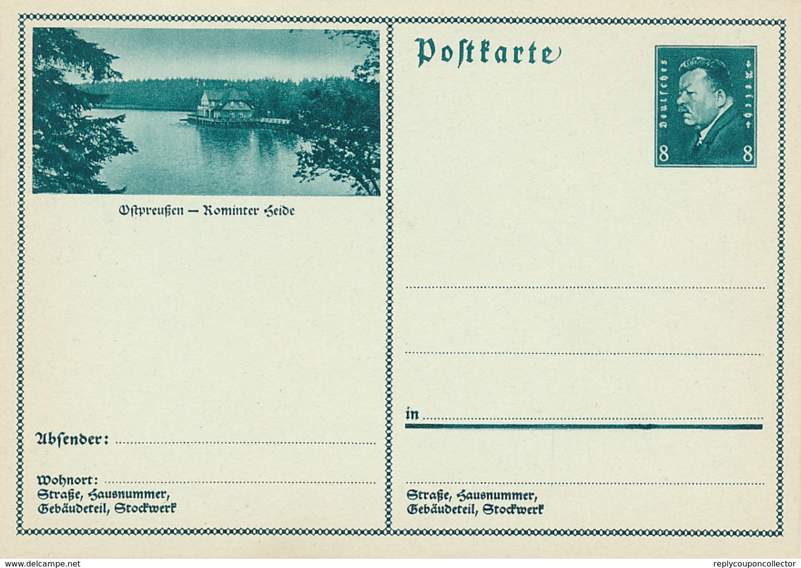 Deutsches Reich - 1931 , Ebert - BPK Ostpreussen , Schloss Rominter Heide - Sonstige & Ohne Zuordnung