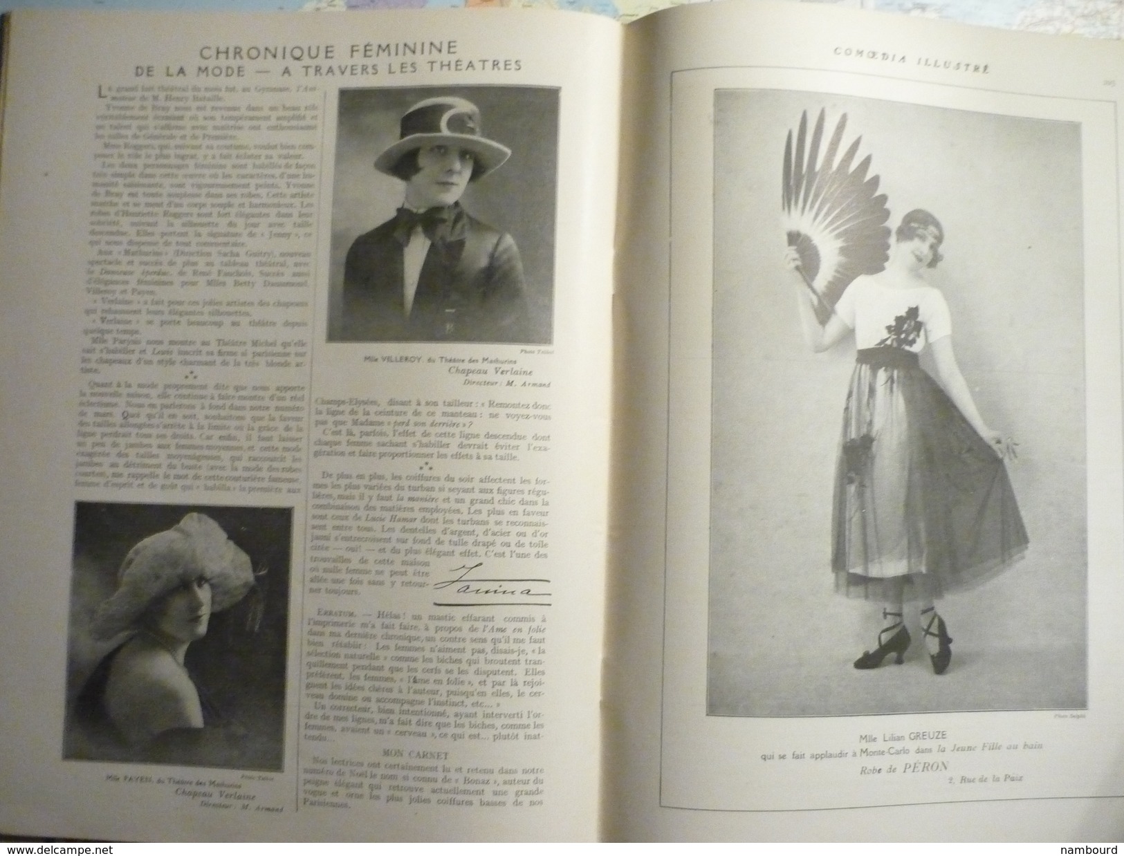 Comoedia illustré n°4 du 15 Février 1920 Mlle Marthe Davelli