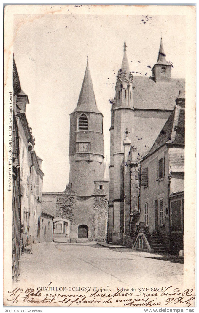 45 CHATILLON COLIGNY - Vue De L'église - Chatillon Coligny