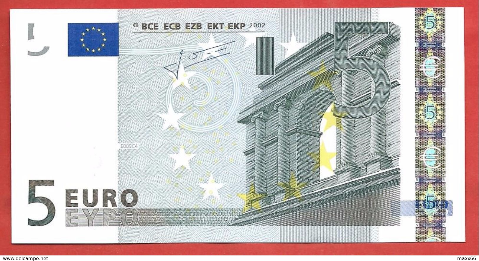 5 EURO SERIE F - MALTA - F00001690787 - E009C4 - 2002 - TRICHET - UNC - FDS - LOW SERIAL - 5 Euro