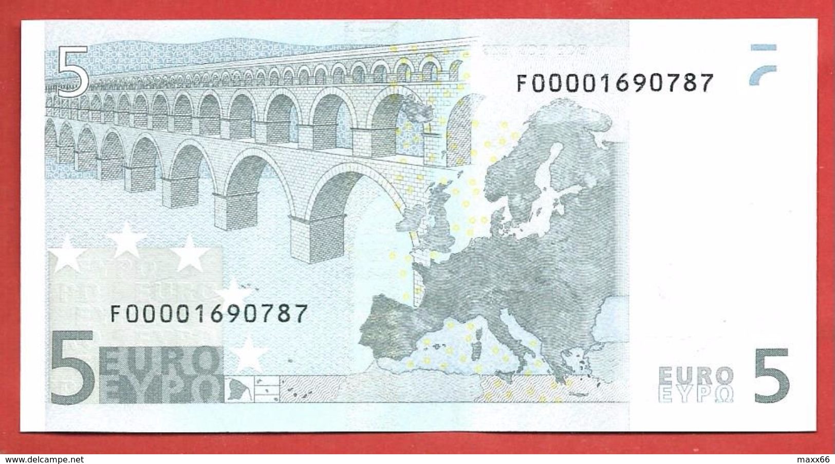 5 EURO SERIE F - MALTA - F00001690787 - E009C4 - 2002 - TRICHET - UNC - FDS - LOW SERIAL - 5 Euro