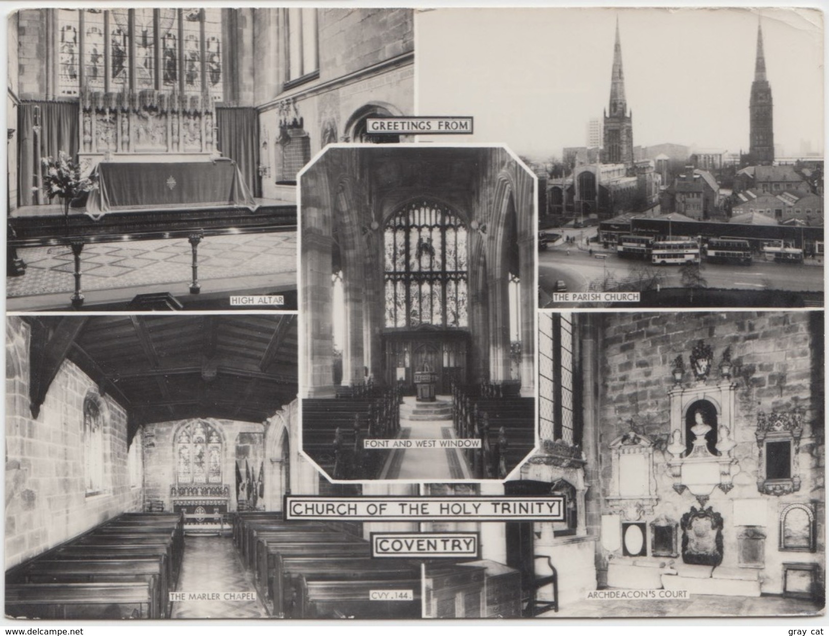 CHURCH OF THE HOLY TRINITY, COVENTRY, Multi View, United Kingdom, Unused Real Photo Postcard [20667] - Coventry