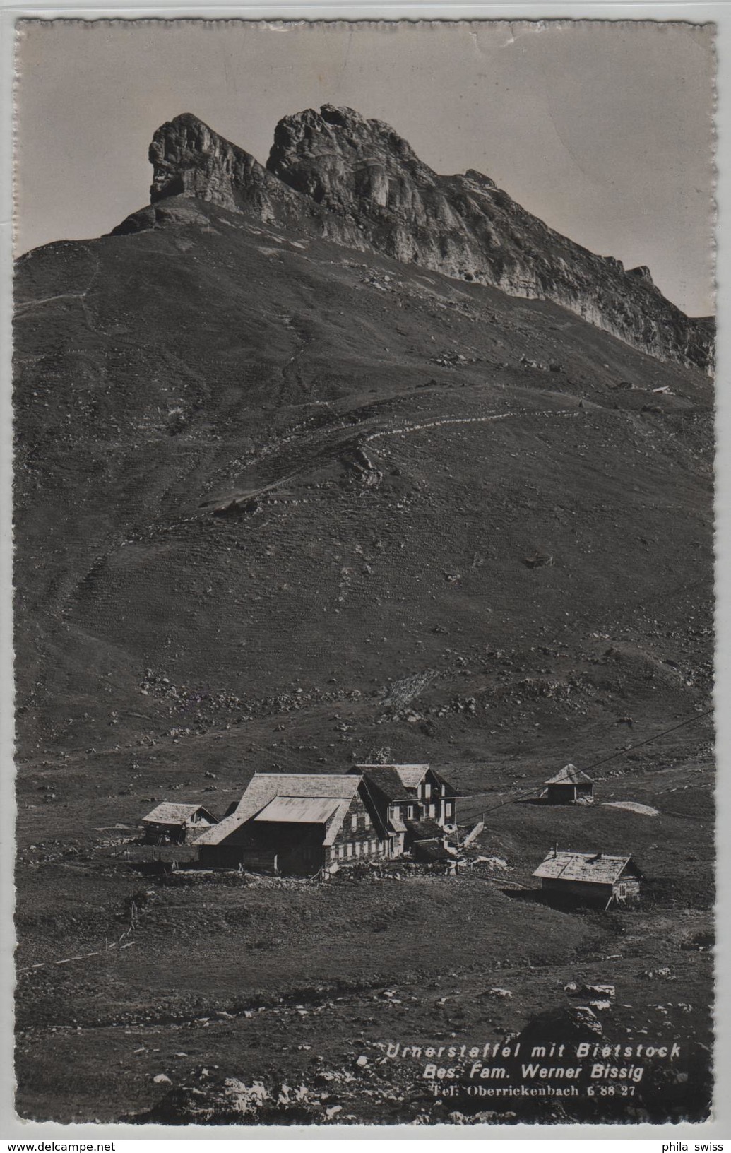 Unrnerstaffel Mit Bietstock, Oberrickenbach - Bes. Fam. Werner Bissig - Photo: Globetrotter - Autres & Non Classés