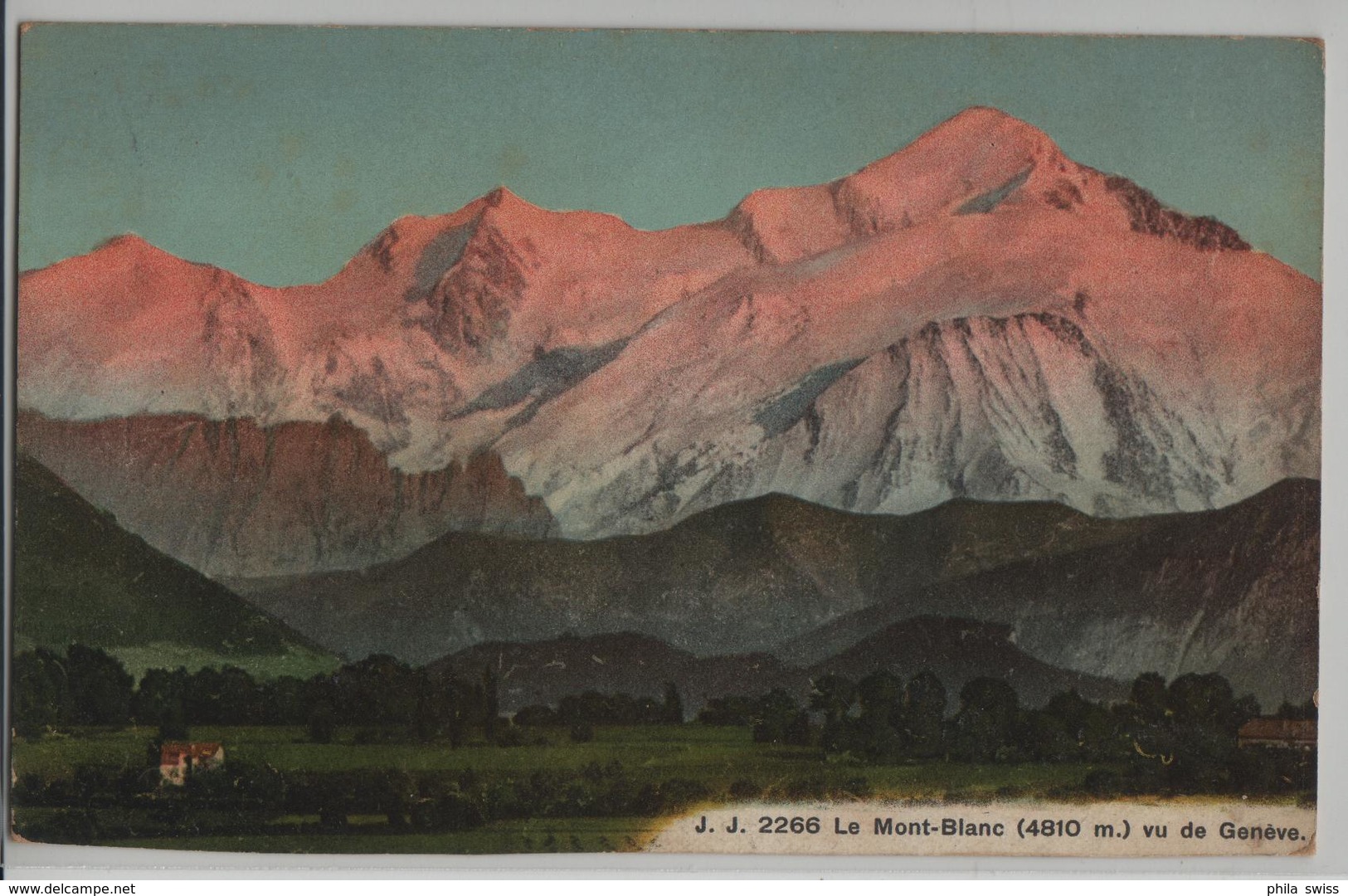 Le Mont-Blanc Vue De Geneve - Photo: Jullien Freres - Genève