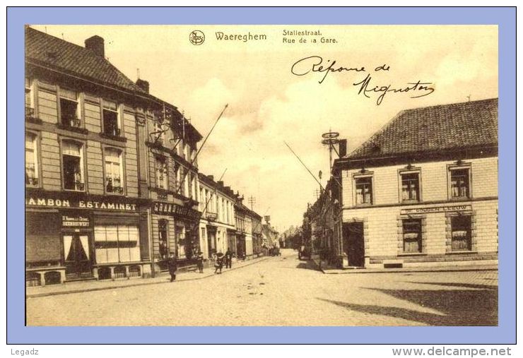 CPA Brune - Waereghem (Belgique) - Rue De La Gare - Waregem