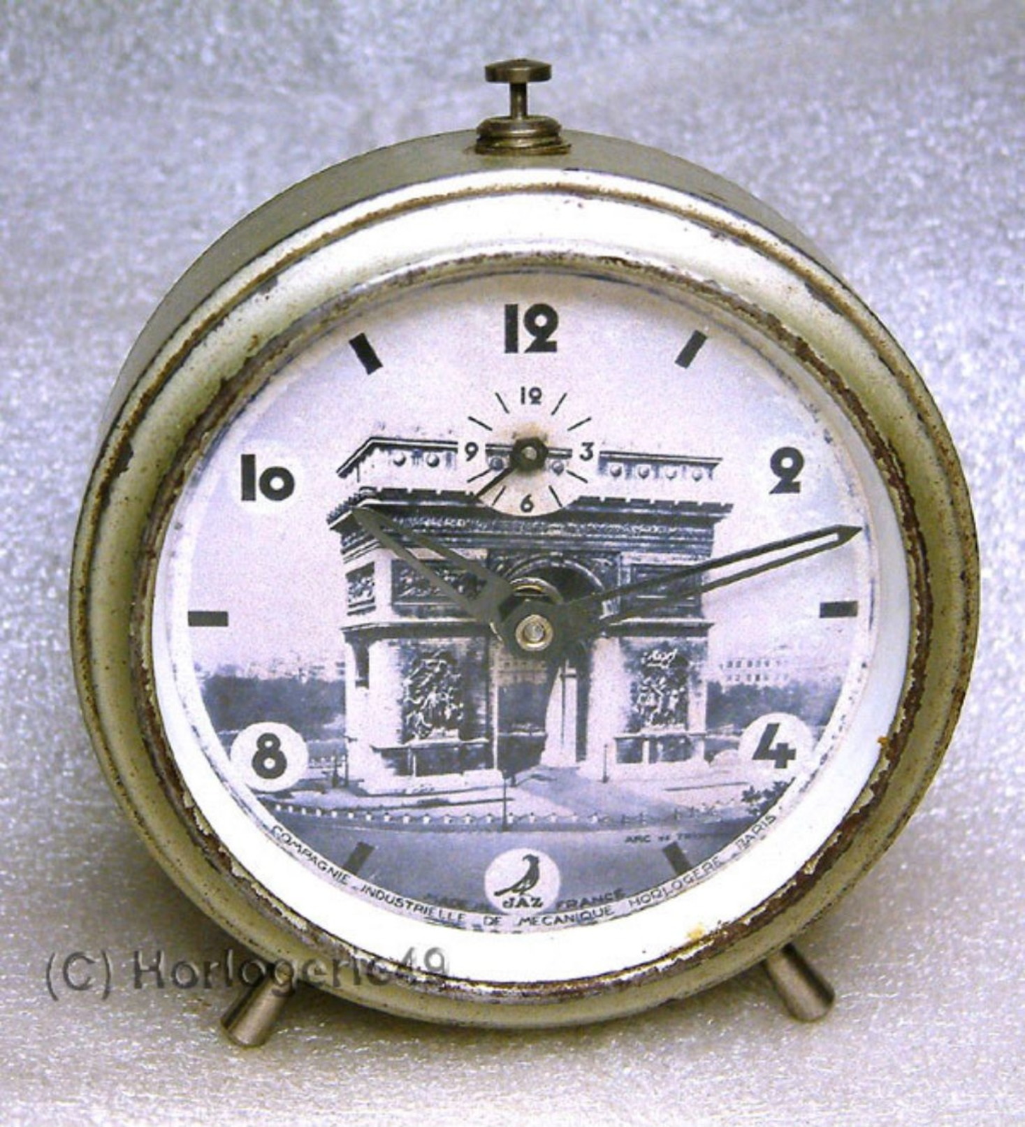 Horlogerie Rare Reveil JAZ Libération Paris Arc De Triomphe - Horloges