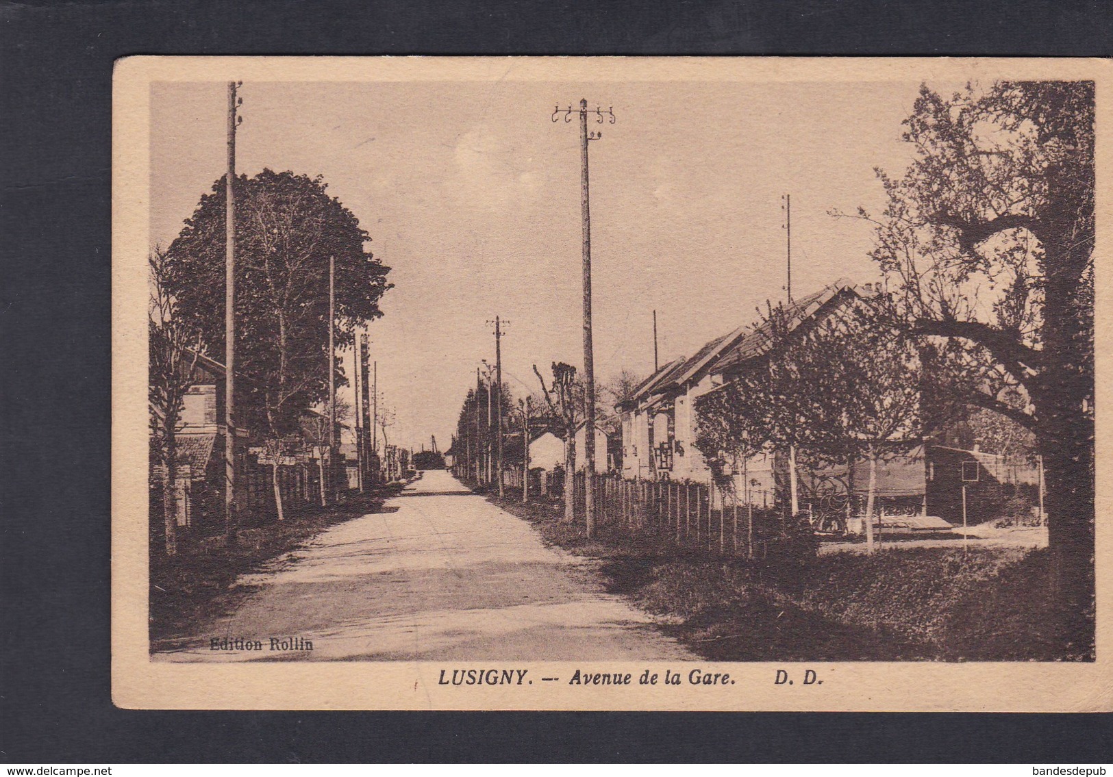 Lusigny (10) Avenue De La Gare (D.D Edition Rollin) - Autres & Non Classés